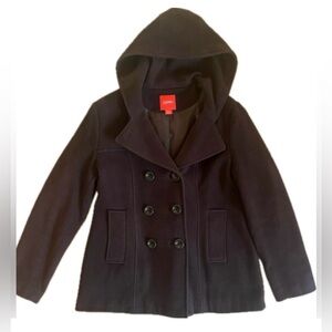 Esprit Vintage Wool Pea Coat with Hood. Women’s size Medium.